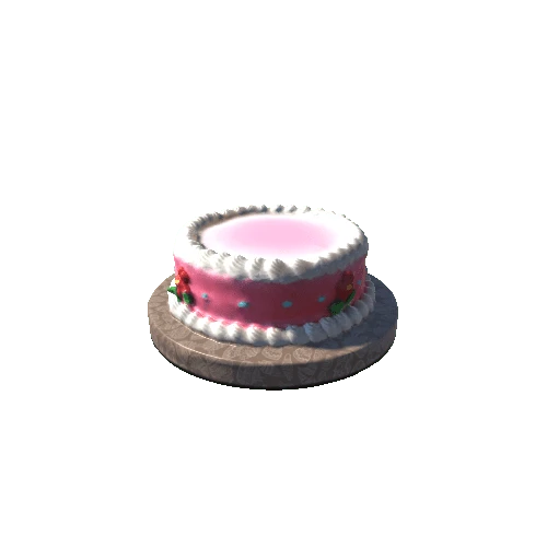 wite pink cake